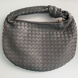 Melie Bianco Vegan Leather Mini Brigitte Satchel in Grey